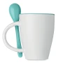 Mug | Ceramic | 250ml | With spoon | Bicolored