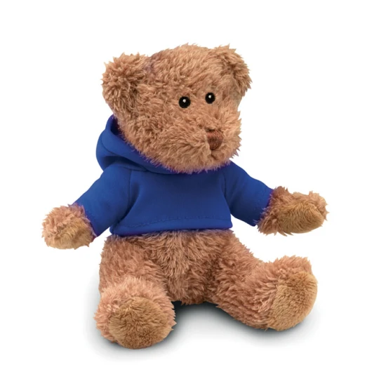 Teddybeer pluche | PET | Met hoodie | Sublimatie alleen op wit artikel | blauw