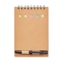 Bloc-notes A6 avec autocollants | Carton | Incl. stylo | Durable