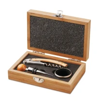 3-pieces wine set | Bamboo design | Bamboo gift box