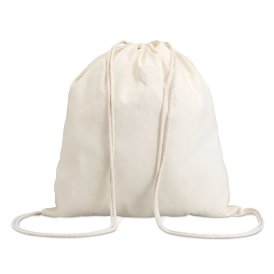 Borsa con coulisse | 100g/m2 | 100% cotone | Etichetta certificata | Beige | beige