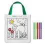 Tote bag | Cotton 200gr/m² | 5 colouring pens included | Standard imprint | Full-colour print on the back