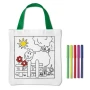 Tote bag | Cotton 200gr/m² | 5 colouring pens included | Standard imprint | Full-colour print on the back