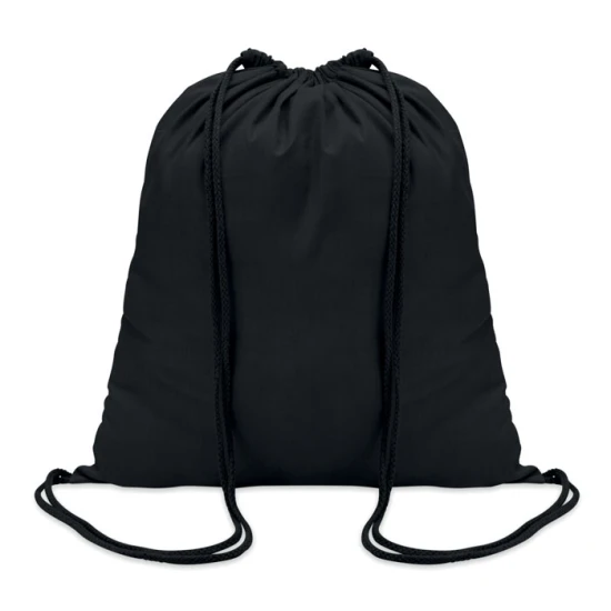 Drawstring bag | 100g/m2 | Cotton | Certified label | Many colours | black