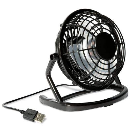 USB fan | ABS | 14,5x14,5x9,5 cm | Easy transport | black