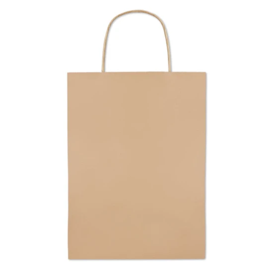 Medium gift bag | Paper | 22x11x30 cm | 150 gr/m² | beige