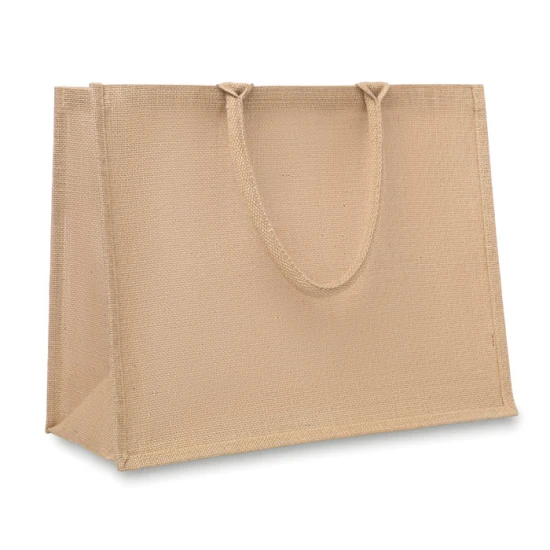Shopping bag | Jute laminated | Large | Short handles | beige