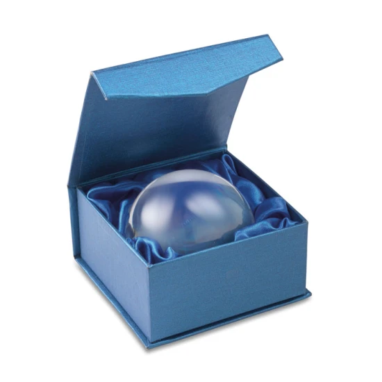 Paperweight | Glass | Ø8x3,5cm | Magnifier | In gift box | transparent