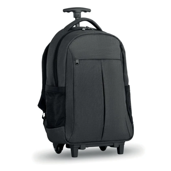 Rugzak-trolley | Polyester | 32,5 x 12,5 x 46 cm | Met laptopvak | grijs