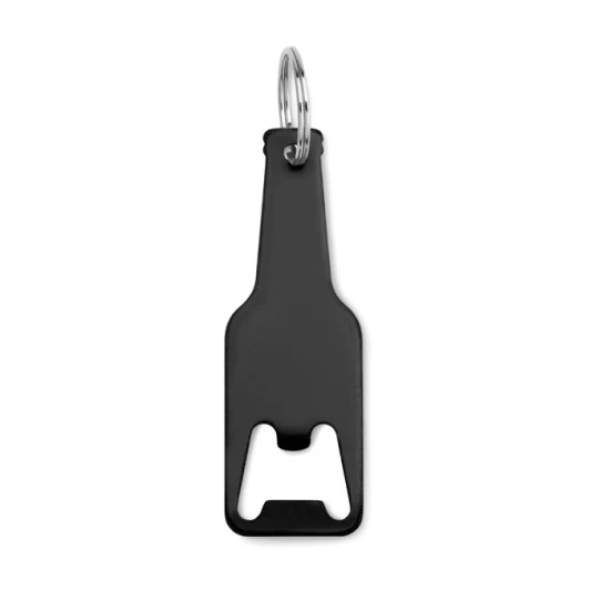 Bottle opener | Aluminium | Key chain | Bottle shaped | black