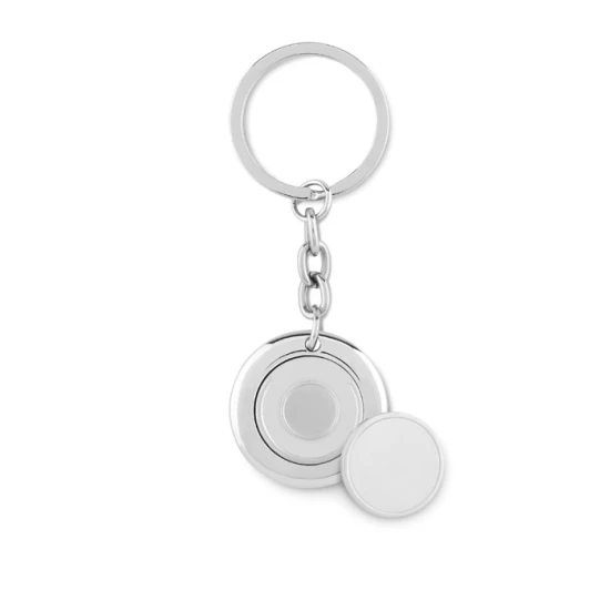 Keyring with trolley | Metal | Basic | shiny silver