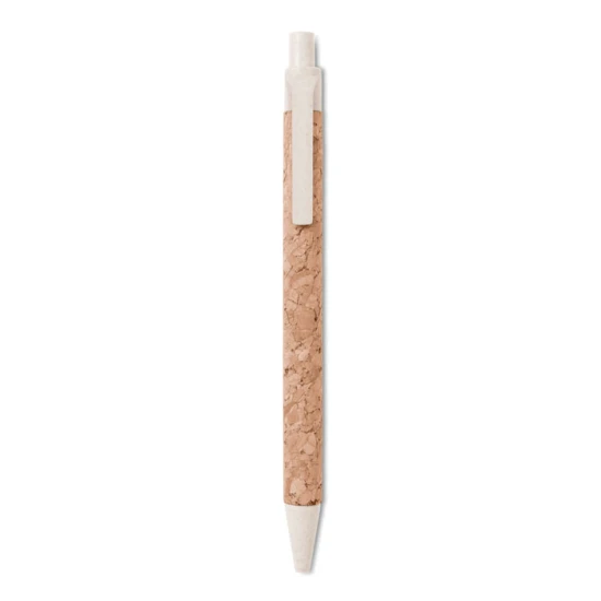 Ballpoint pen | Cork, wheat straw and ABS plastic | Eco-friendly | beige