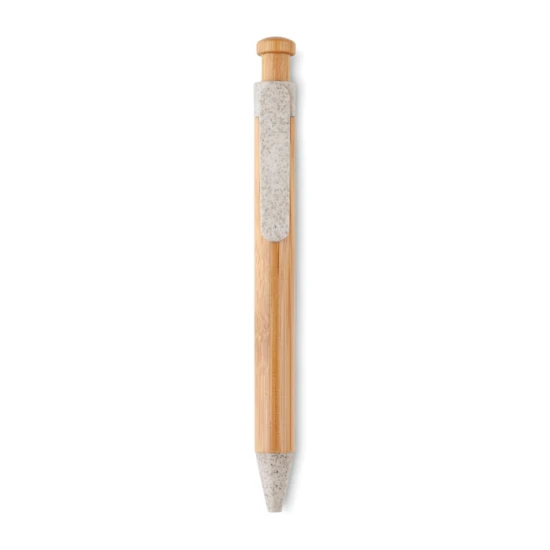 Ballpoint pen | Bamboo and wheat straw | Smooth writing | beige