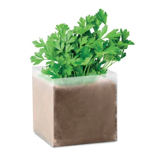Bag with parsley seeds | 1 litre of garden compost | Made in the Netherlands | beige