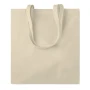 Tote bag | 140g/m2 | Coton | Poignées longues | Soufflets | Beige