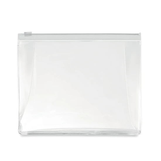 Cosmetic bag | PVC | 17,5 x 5 x 15 cm | Transparent | transparent white