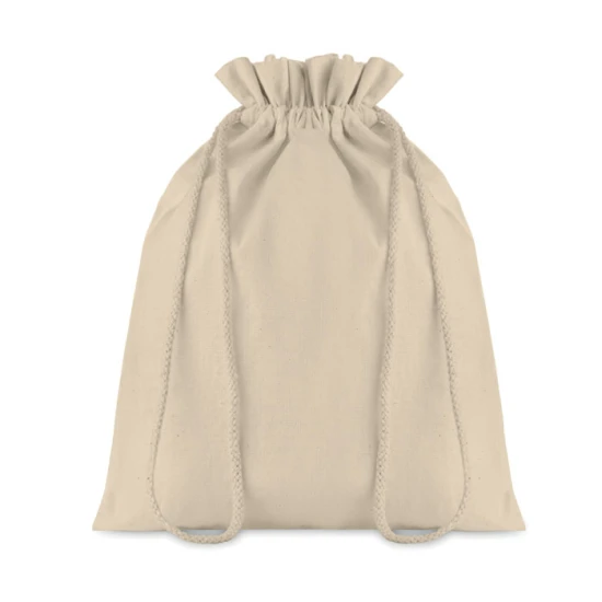 Medium drawstring bag | 105g/m2 Cotton | 25x32cm | Draw cord | Beige | beige