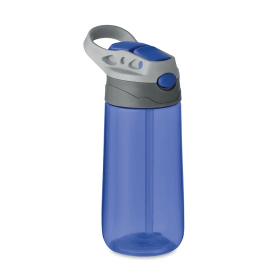 Water bottle | Tritan | 450ml | Silicone mouth piece | Carry handle | transparent blue