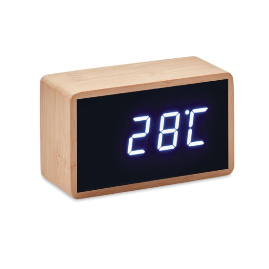 Alarm Clock | Bamboo | Led | Temperature display | wood