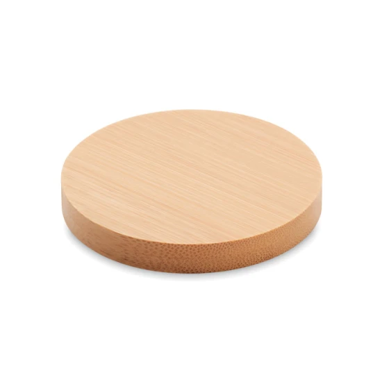 Coaster | Bamboo | Ø7,8x1cm | Incl. bottle opener function | brown