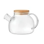 Teapot | Borosilicate Glass | Bamboo lid | Tea strainer included