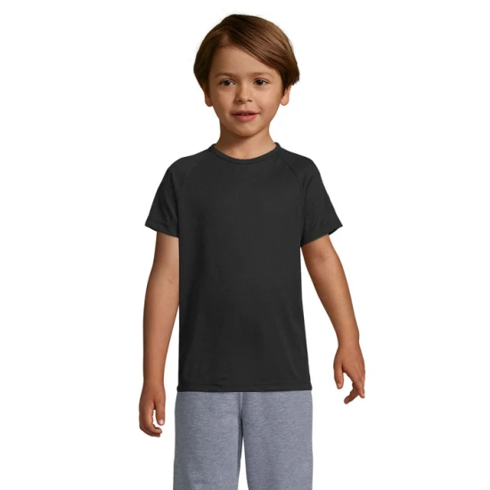 SOL'S sports t-shirt | Polyester 140 g/m² | For kids | Sublimation only for white shirt | black