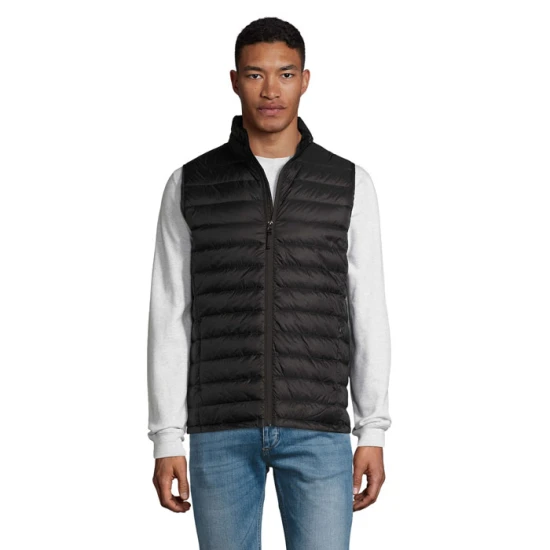 SOL'S bodywarmer | Polyamide & recycled polyester 380 g/m² | For men | Incl. 4 pockets | black