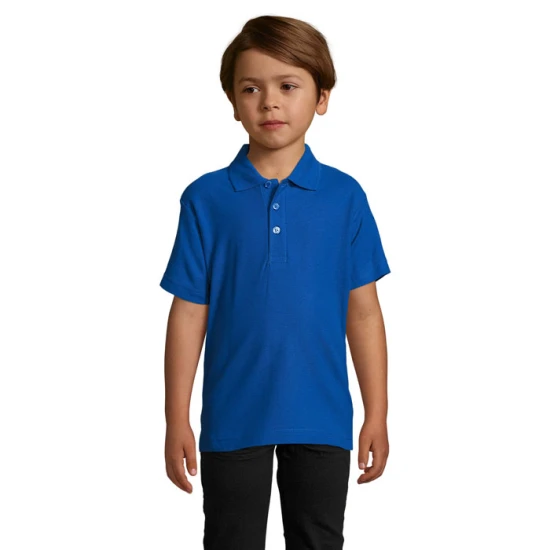 SOL'S poloshirt | Katoen 210 g/m² | Voor kinderen | Versterkingsband op de nek | 3 knopen | royal blue