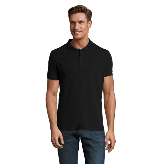 SOL'S poloshirt | Katoen 180 g/m² & Viscose | Voor mannen | Met knopen | black