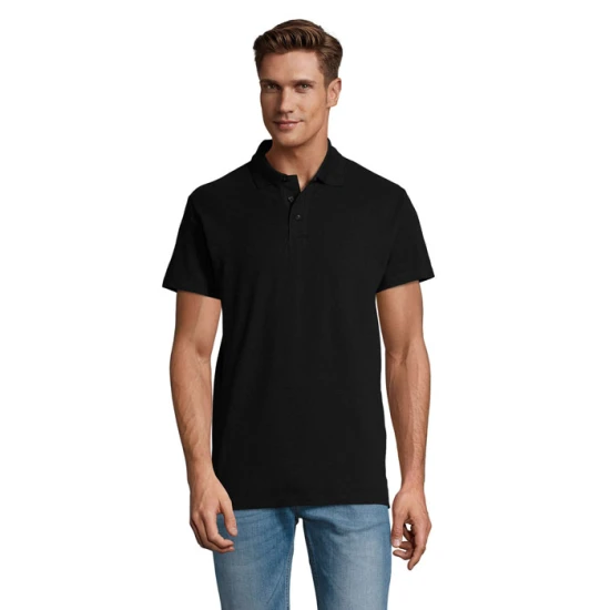 SOL'S poloshirt | Katoen 210 g/m² | Voor mannen | 3 knopen | Hoge kwaliteit | black