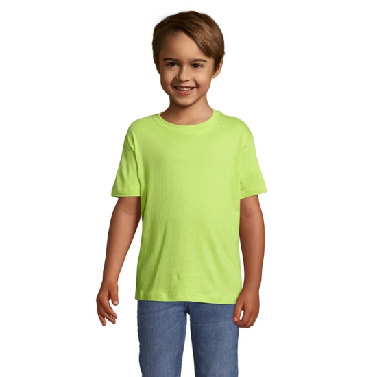T-shirt met ronde hals | Katoen | Voor kinderen | Apple Green