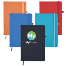 A5 Notizbuch | Recyceltes Papier & PU-Latex | 192 linierte Seiten | Verschlussband mit Stifthalter