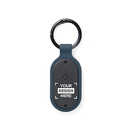 Porte-clés avec localisateur | ABS recyclé certifié RCS avec revêtement PU | Apple Find My et Android Find Hub | Bluetooth 5.2 | 75–85 dB