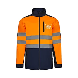 Tweekleurig softshell jack (280g/m²) van polyester (96%) en elastaan