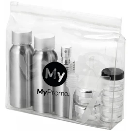 Airplane travel set | 2 x 280 ml aluminum bottles | Funnel | PVC
