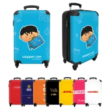 Reiskoffer met logo | ABS | 67x43x25 cm | Met cijferslot | Full colour bedrukking over het gehele oppervlak