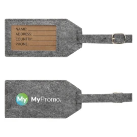 Luggage tag | rPET felt | Incl. paper insert | Sustainable