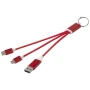 Keychain charging cable | Recycled aluminium | 10W | Sustainable | 4-in-1