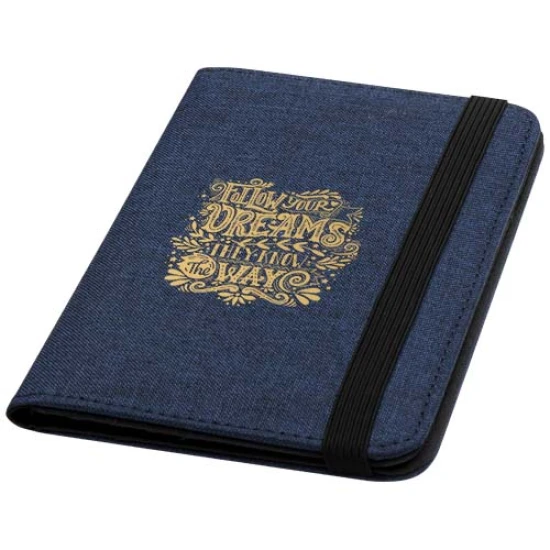 Passport holder | rPET | RFID protection | With pockets | heather navy