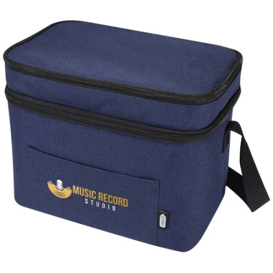 Cooler bag | rPET | 13L | Double compartments | Adjustable shoulder straps | heather navy
