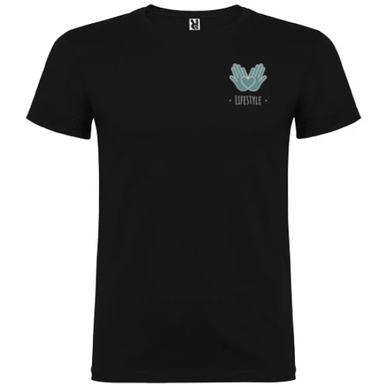 Roly T-shirt | 100% Katoen | Ronde hals | Voor heren | zwart