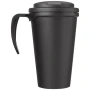 Double walled insulated mug | Plastic | 350ml | With handle | Made in the UK