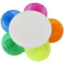 Highlighter mit 5 Farben | ABS-Kunststoff | Blumenform