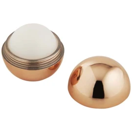 Round lip balm | ABS | With vanilla aroma | Metallic look | SPF15