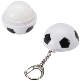 Lucidalabbra alla vaniglia a forma di pallone da calcio con fattore di protezione solare 15 e portachiavi Rami