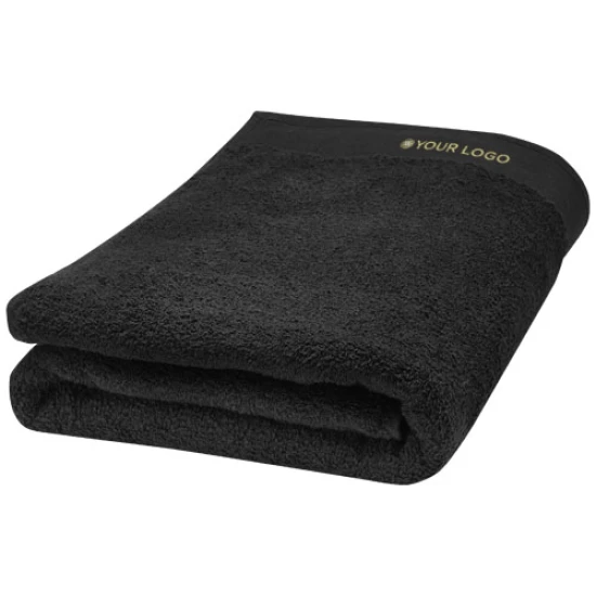 Bath towel | Cotton 550 g/m² | 70x140 cm | Sustainable | Super soft to the skin | Made in Europe | solid black