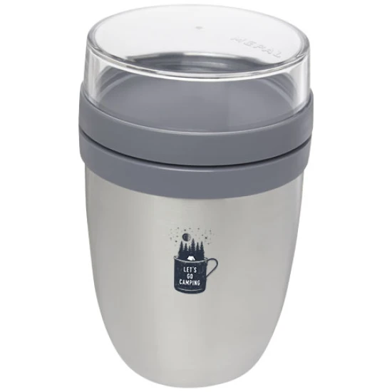 Thermos Mepal lunchbox | PP & roestvrij staal | 700 ml | Houdt 10 uur warm | Gemaakt in Europa | zilver