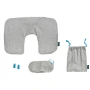 Ensemble de voyage | Polyester | Avec oreiller gonflable, masque de nuit et bouchons d'oreille