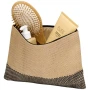 Pochette con zip | Carta di paglia intrecciata certificata FSC | 3 L