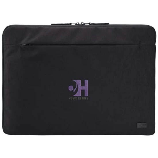 Housse pour ordinateur portable | Polyester | Épaisseur 10 mm | Avec poche zippée | zwart